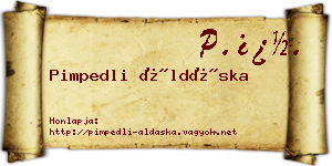 Pimpedli Áldáska névjegykártya